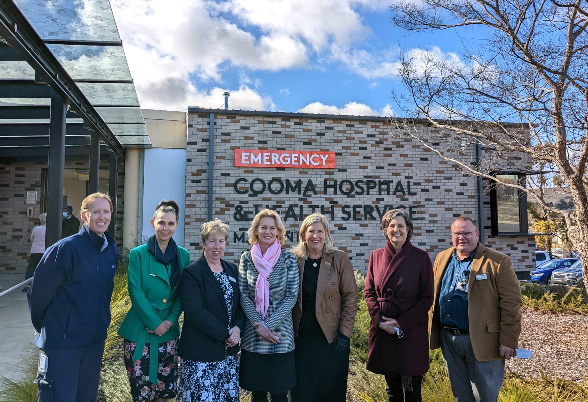Guests at the opening outside the new building.