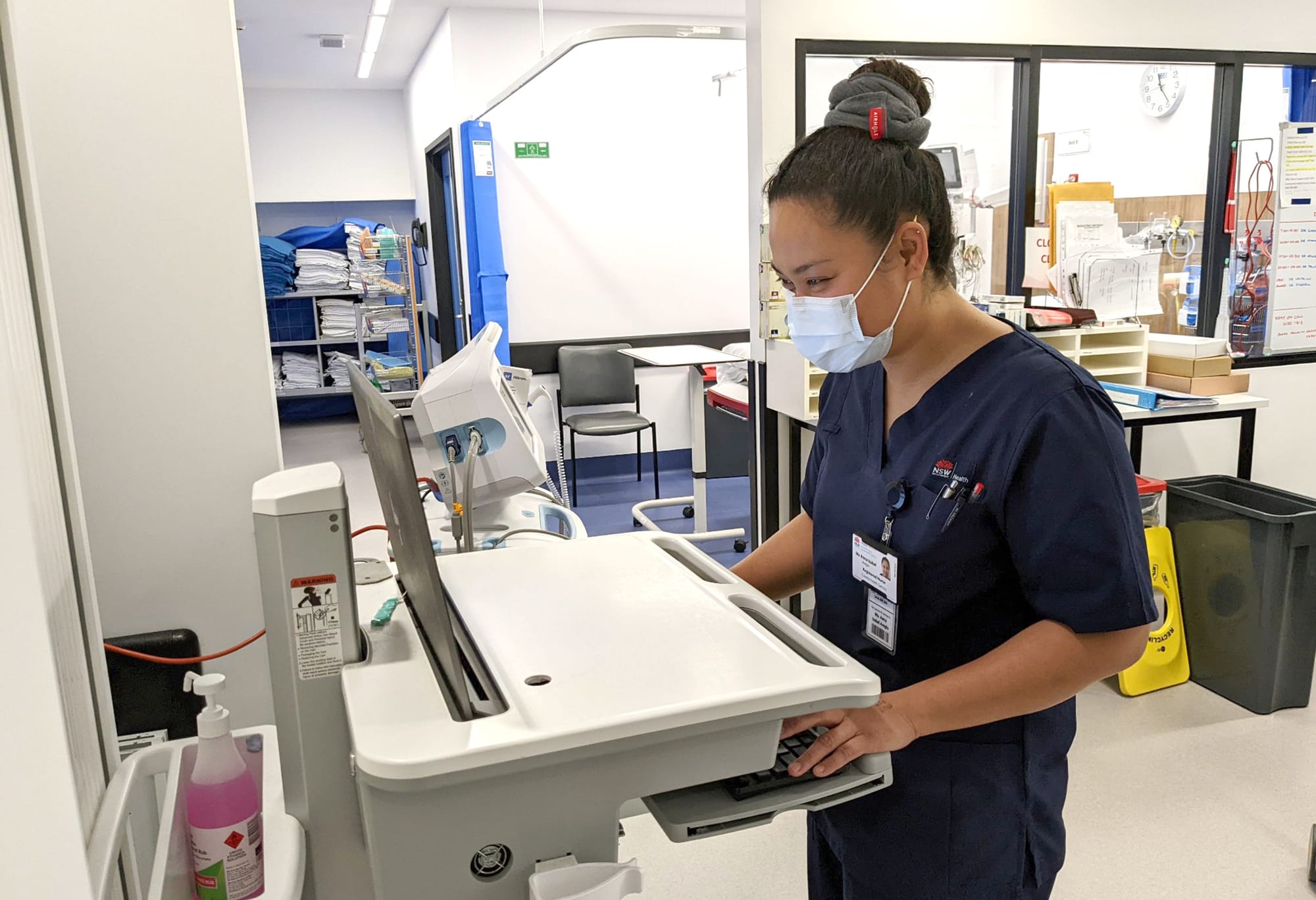 A staff member inside the new Emergency Department at Cooma Hospital.