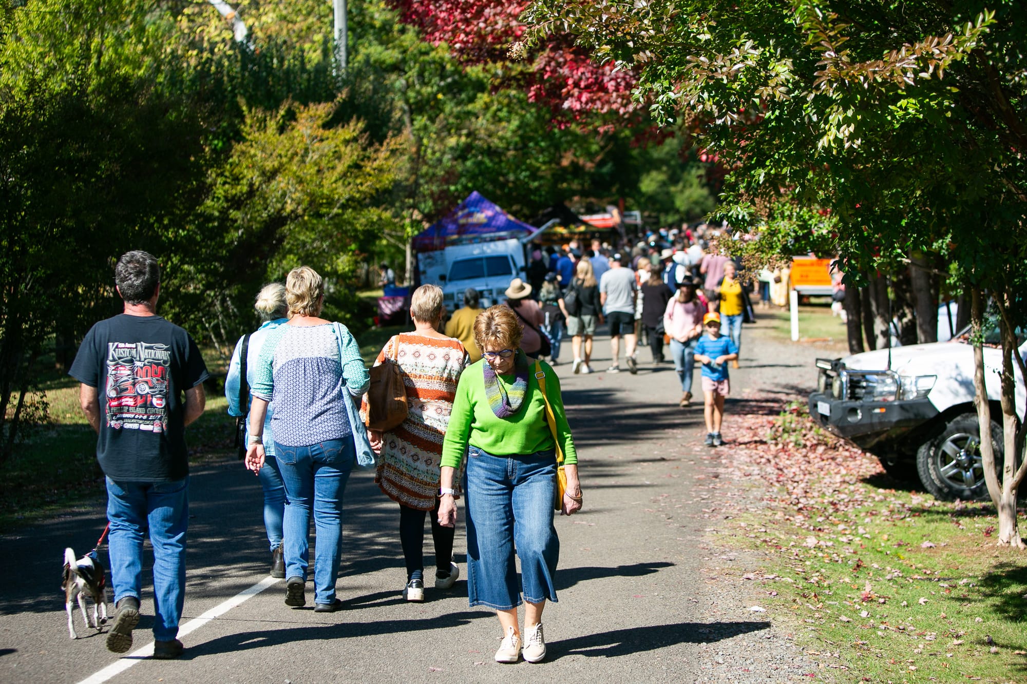 OUT FOR A STROLL: Last year's festival welcomed a steady stream of foot traffic across the whole township with crowds keen to enjoy all the event had to offer.