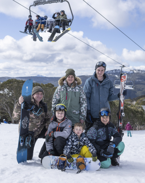 HAPPY FAMILY: James (front, centre) with his family.