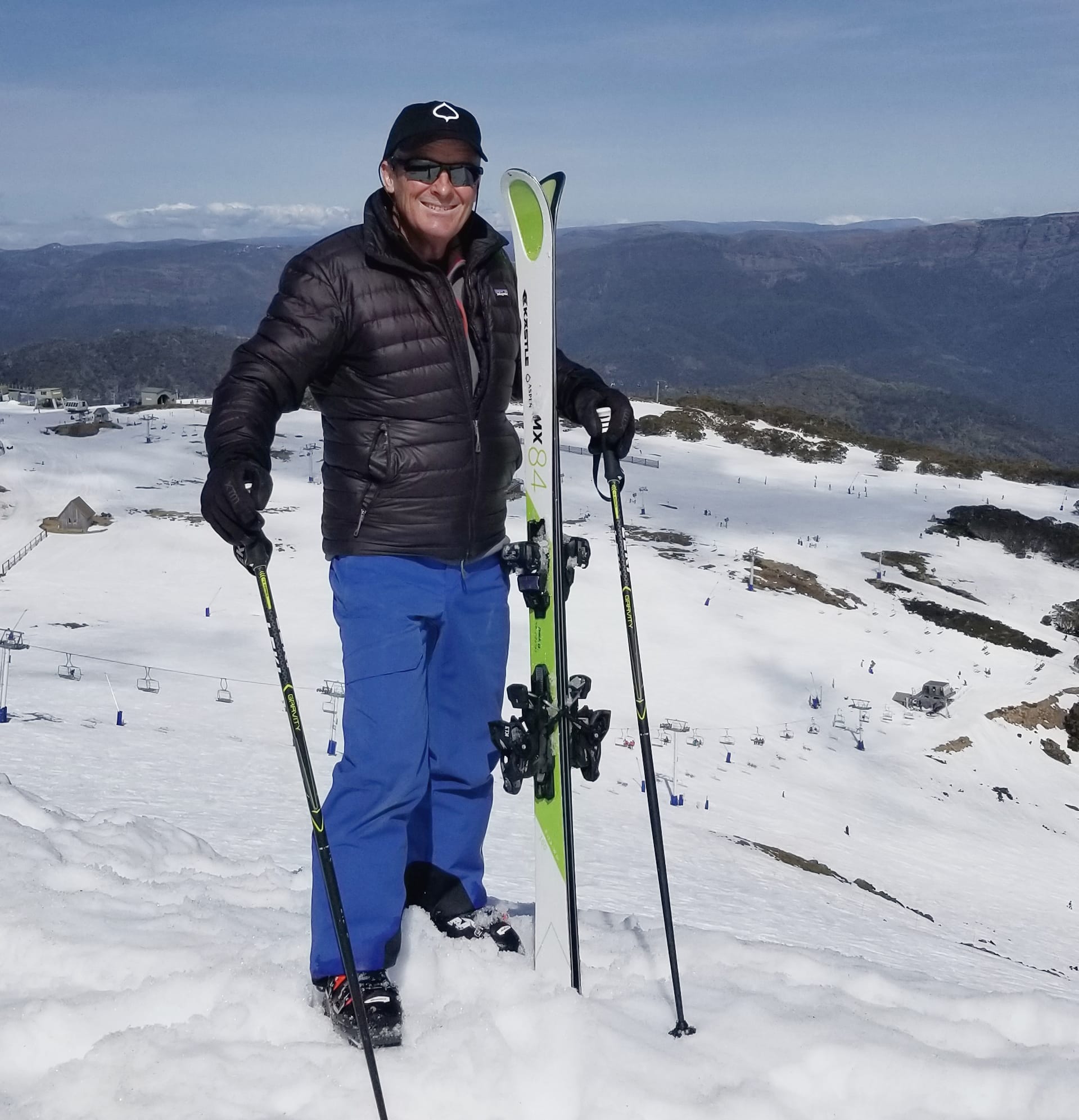 TOP OF THE WORLD: Mark Borderick enjoying the view from the summit. PHOTO: Supplied