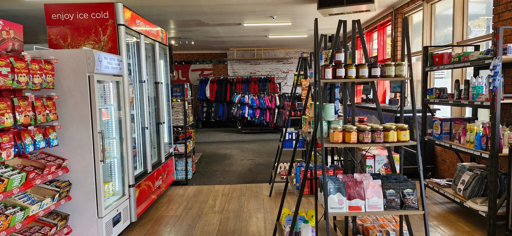 GRAB SUPPPLIES:  The shop also carries a small range of groceries and wines.

