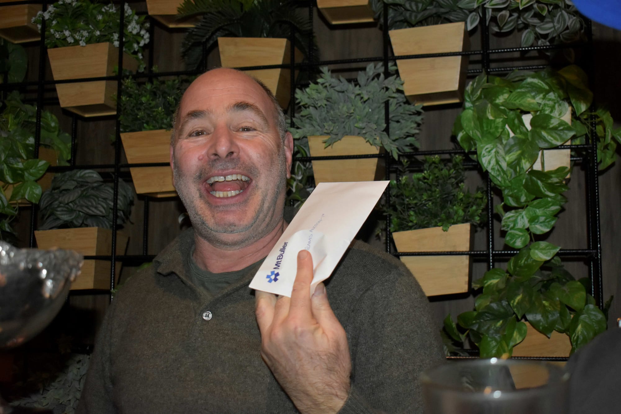 HAPPY WINNER: Peter Forras was all smiles after eing announced the winner of the Calcutta auction - backing his own team XTM.