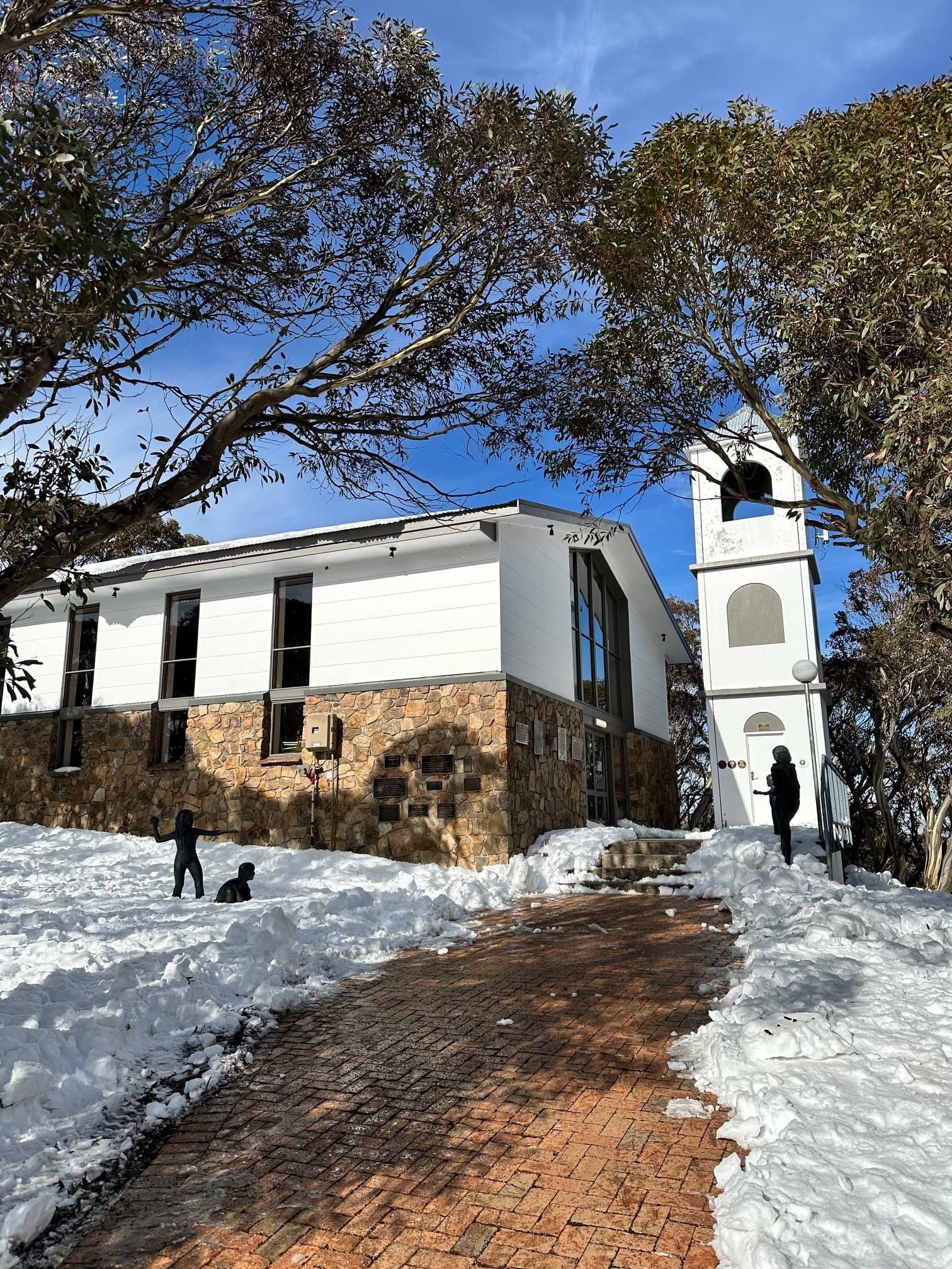 IN ITS GLORY: he Alpine Chapel as it stands today in the snow.