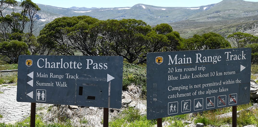 Starting point at Charlotte Pass