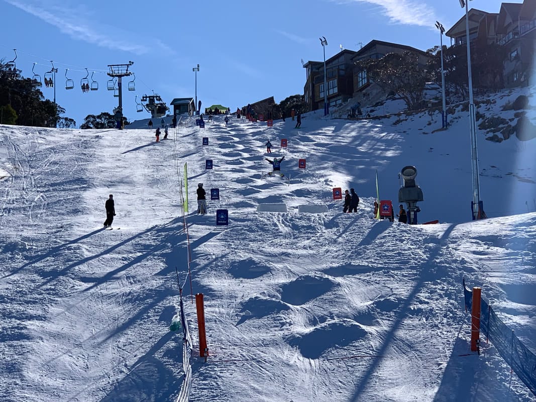 ON COURSE: The Chamois Run where the jNats are held each year - pending plenty of snow. This year the snow was good and fast giving competitors great competition conditions.