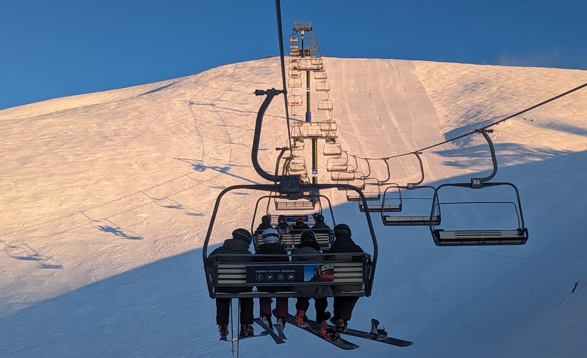 FIRST CHAIRS: Head up to the top of Heavenly Valley at 7.30am with sunrise glowing on the slopes of Hollywood.