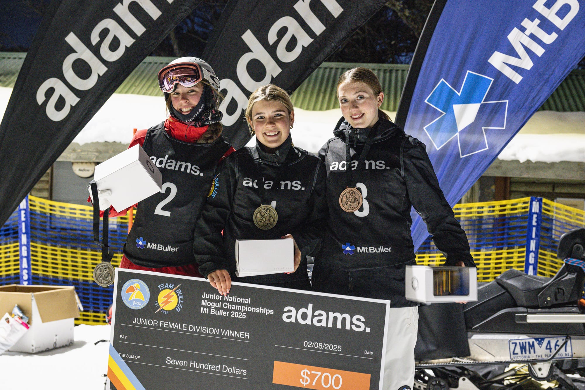 Junior Female winners were: Rhylee Turner, Lucy Butler and Holly Kearns.
  