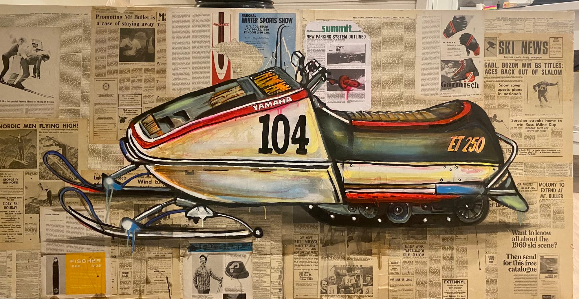 SKI NEWS: A Mt Buller inspired artwork. PHOTO: Charles Wilcox