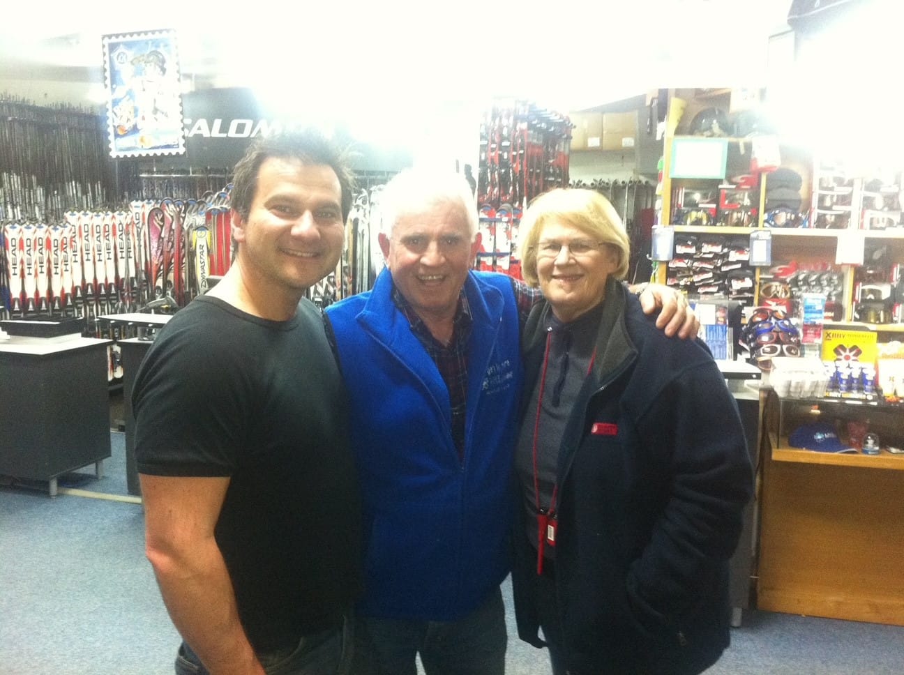 IN BUSINESS: Sox with George and Margaret Aivatoglou in 2009 when the Burger Haus lease was signed.
