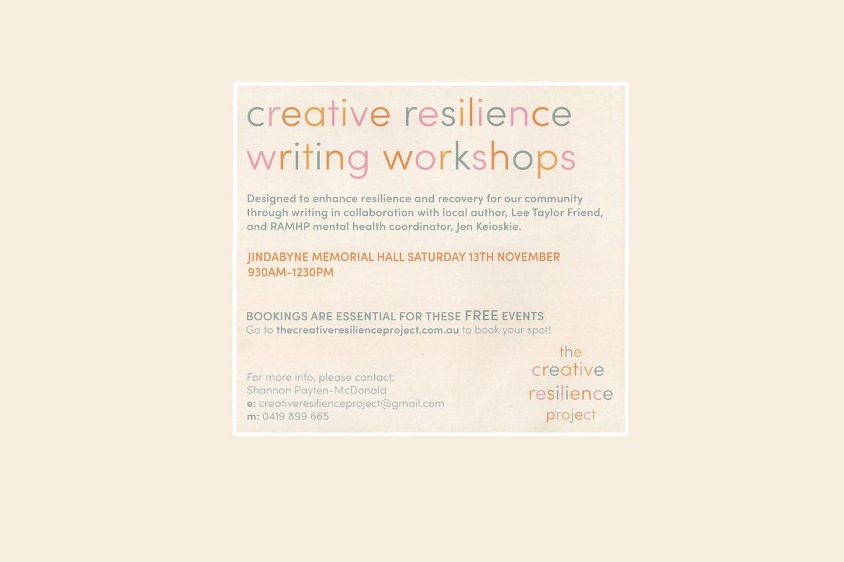 Creative Resilience Writing Workshops Post feature image