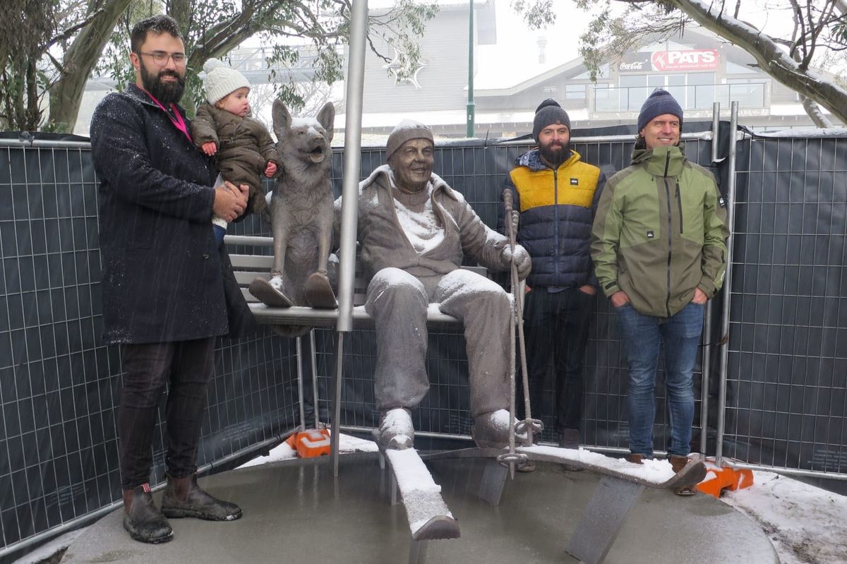 Legend Hans Grimus and Captain immortalised in bronze Post feature image