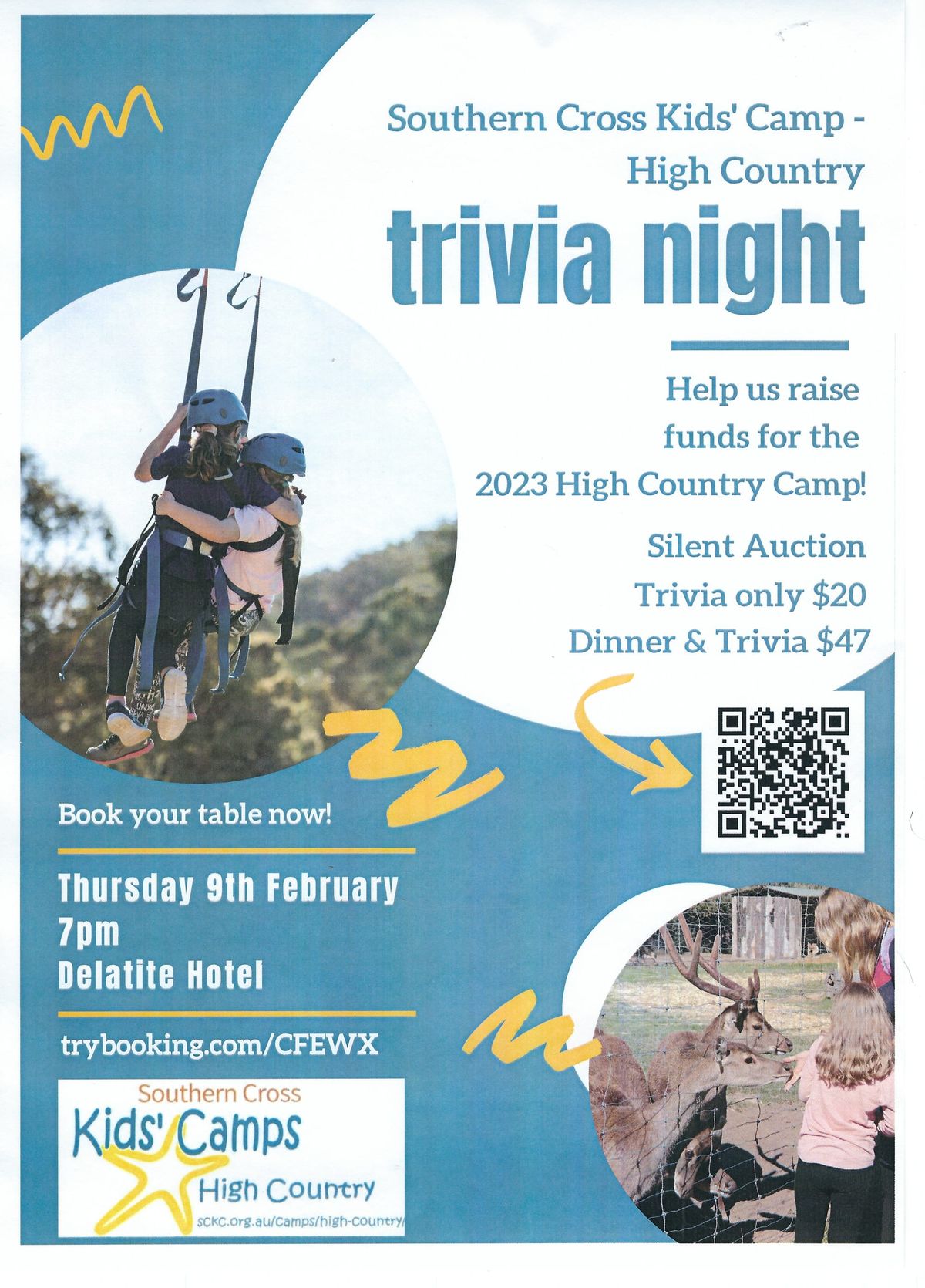 Trivia night and silent auction for kid's camp Post feature image