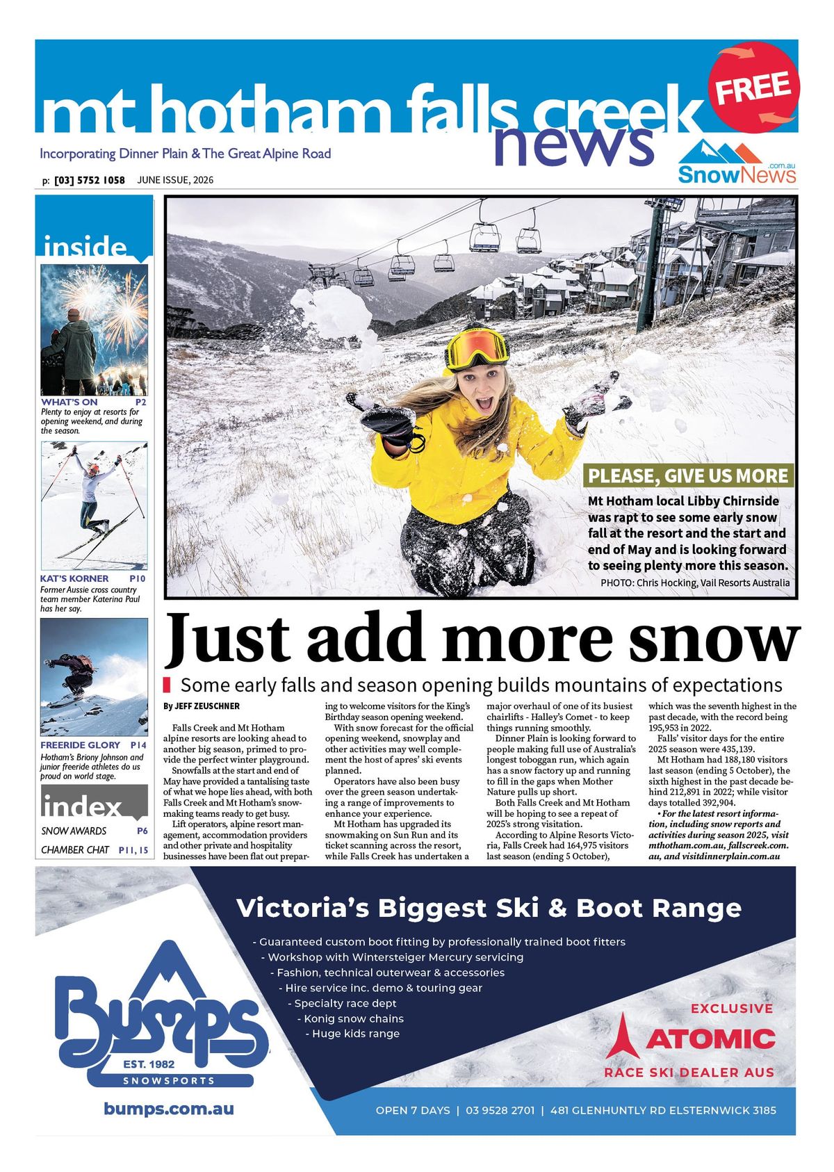 Mt Hotham Falls Creek, June 2026 Post feature image