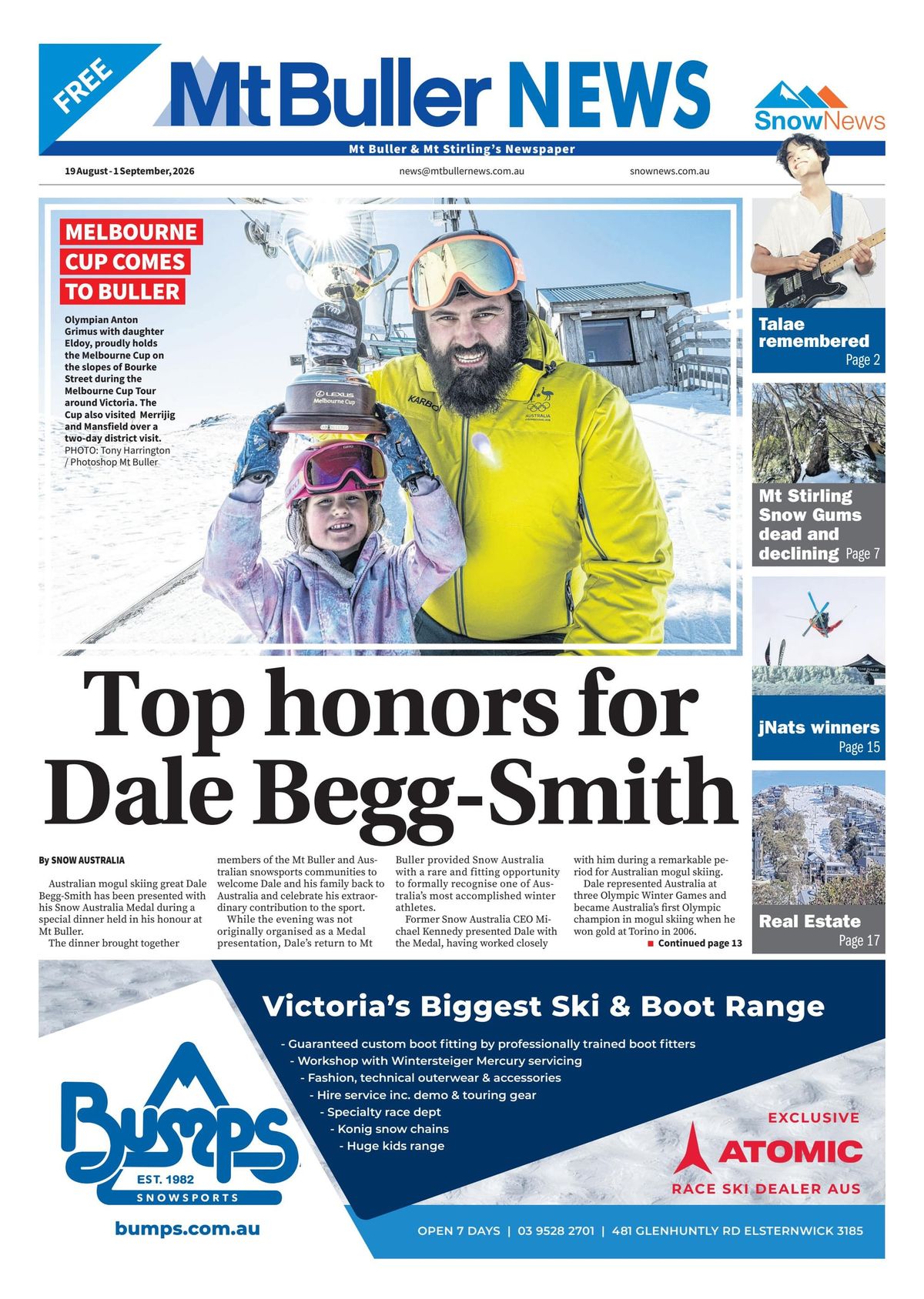 Mt Buller News, Wednesday, August 19, 2026 Post feature image