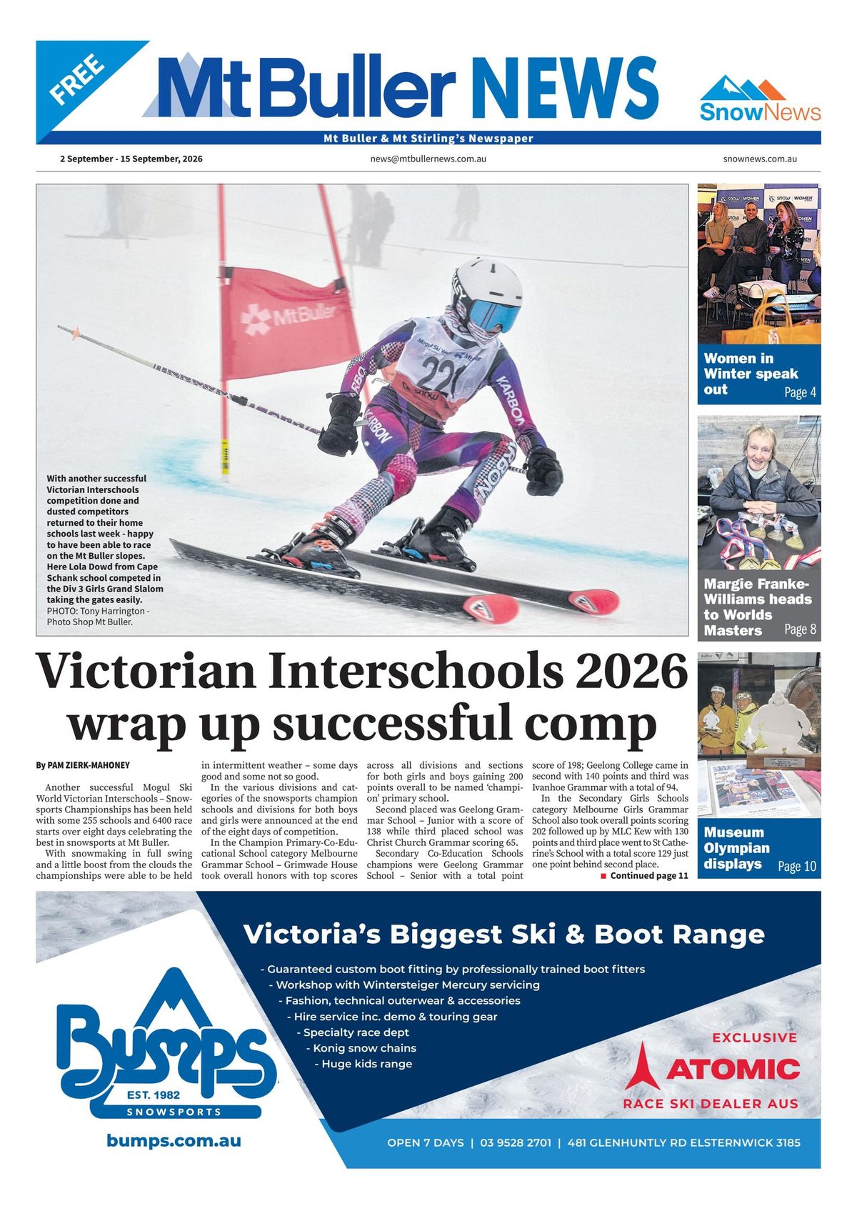 Mt Buller News, Wednesday, 2 September, 2026 Post feature image