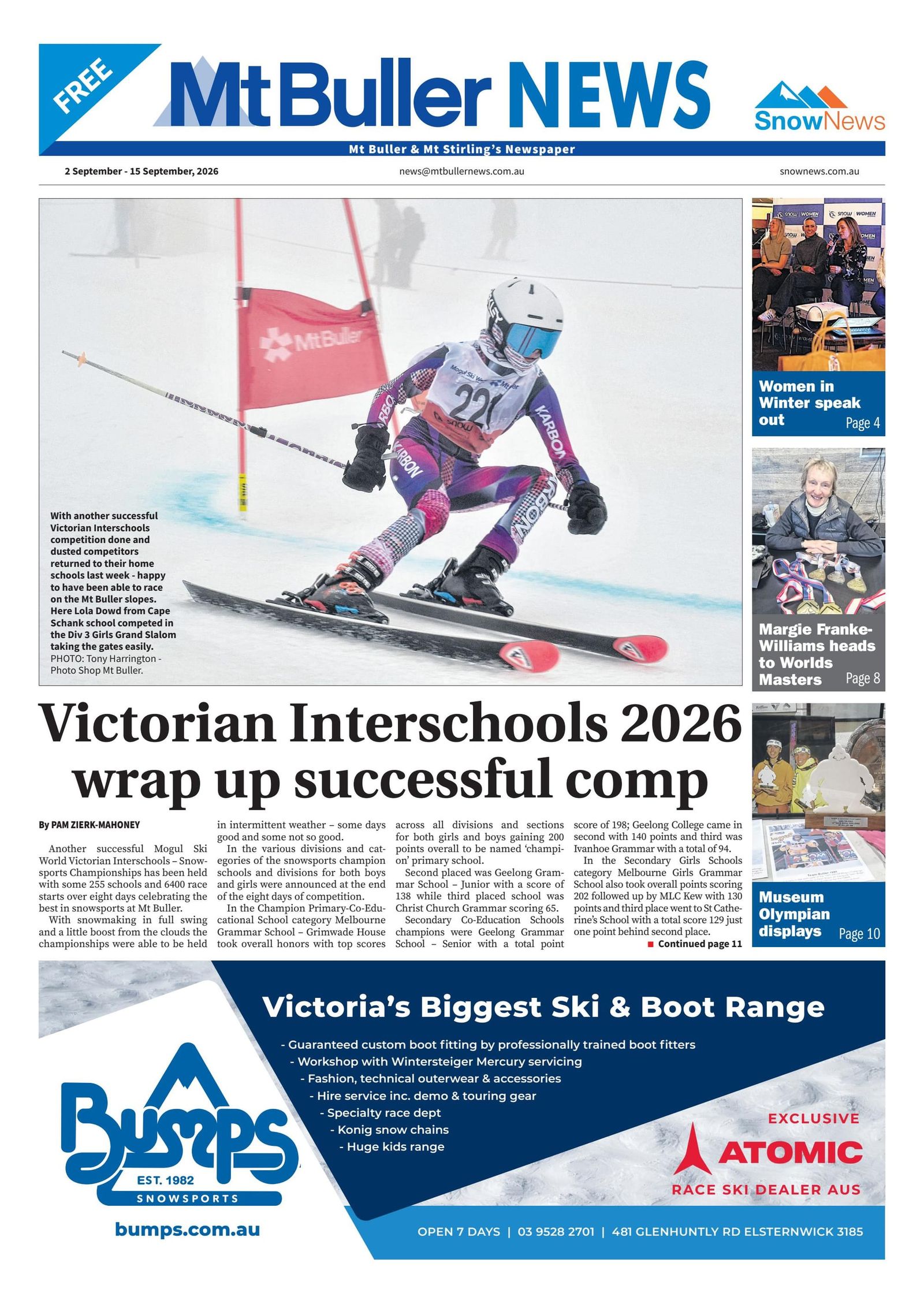 Mt Buller News, Wednesday, 2 September, 2026 Post feature image