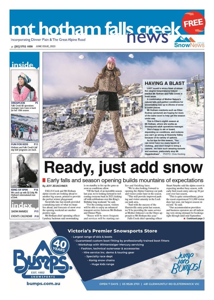 Mt Hotham Falls Creek News, June 05, 2023 Post image