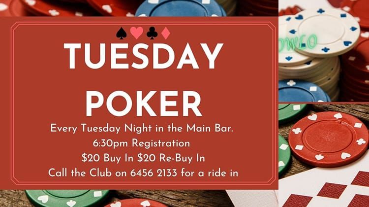 Tuesday Poker @ Jindabyne Bowling Club Post image