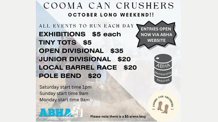 Cooma Barrel Racing Can Crushers Post image