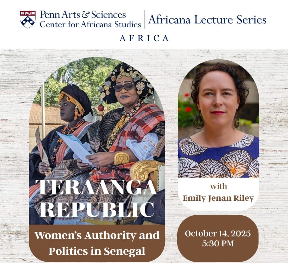 Author Emily Riley to Discuss the Role of Women in Wolof Cultural Politics