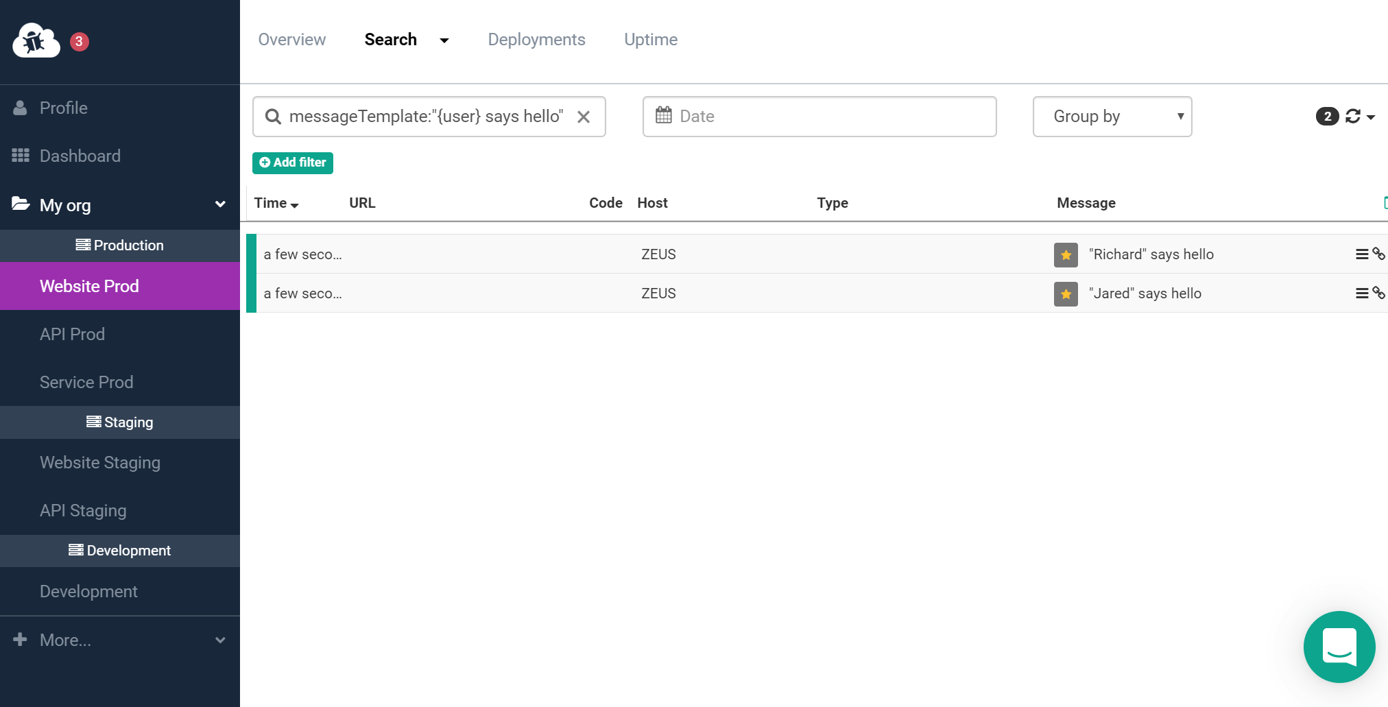 Structured search in elmah.io