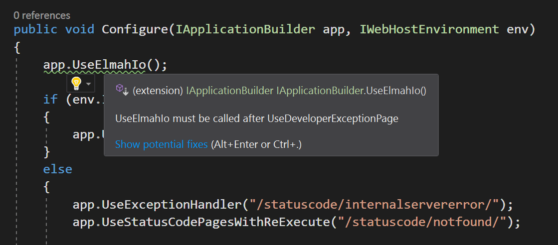 Warning in Visual Studio