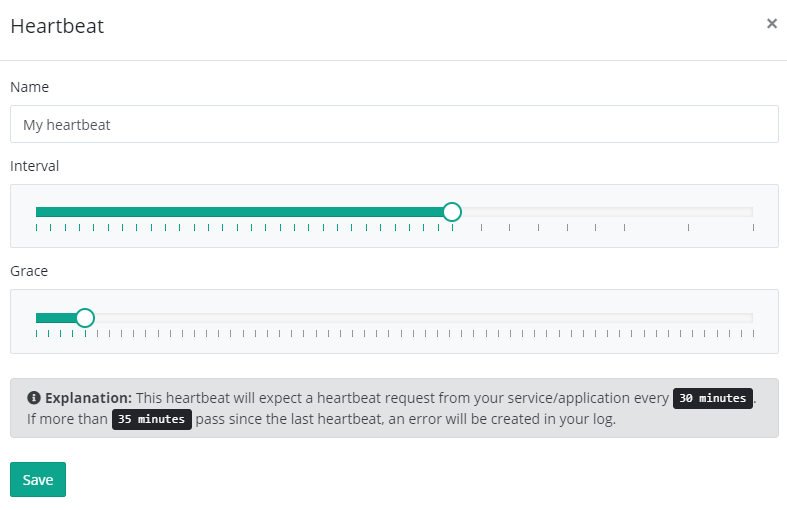 Create a new Heartbeat