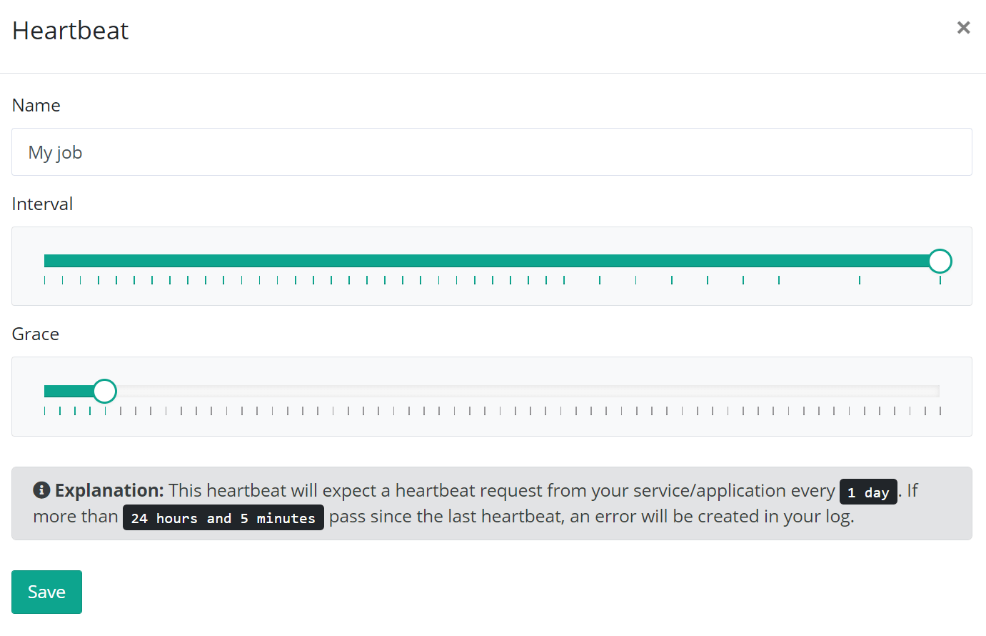 Create new heartbeat in elmah.io