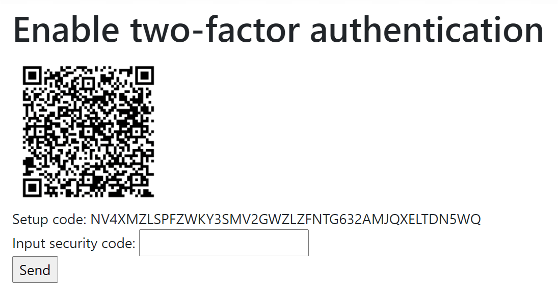 Enable two-factor authentication