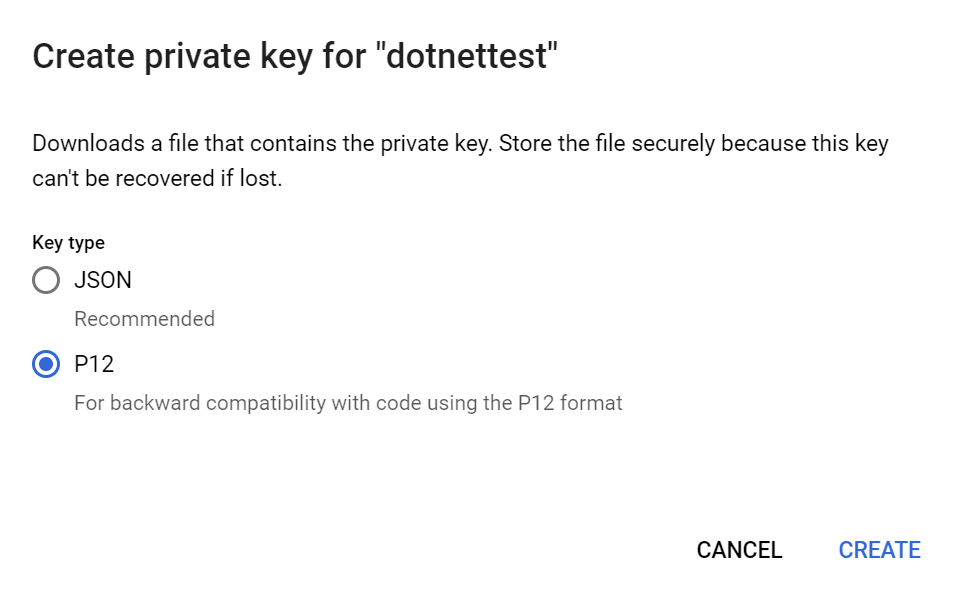 Create private key