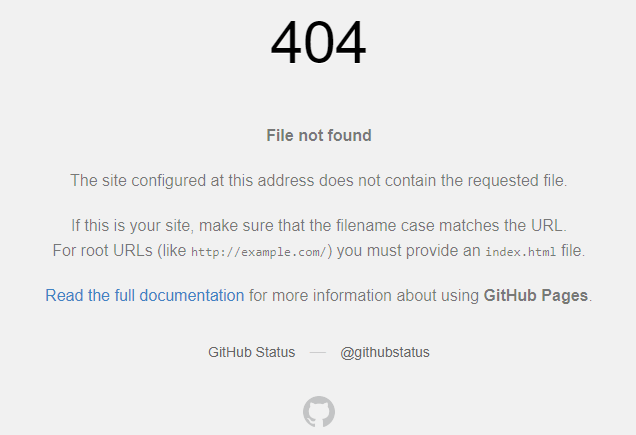 GitHub 404 page