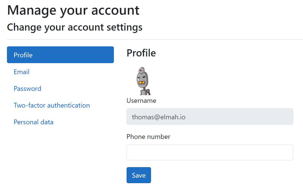 Robot profile picture