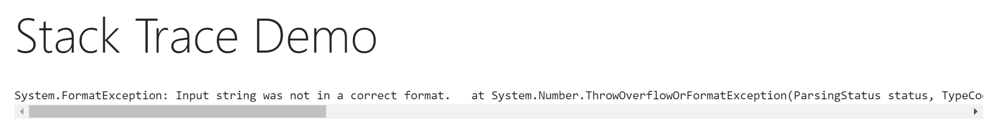 Stack trace one-liner