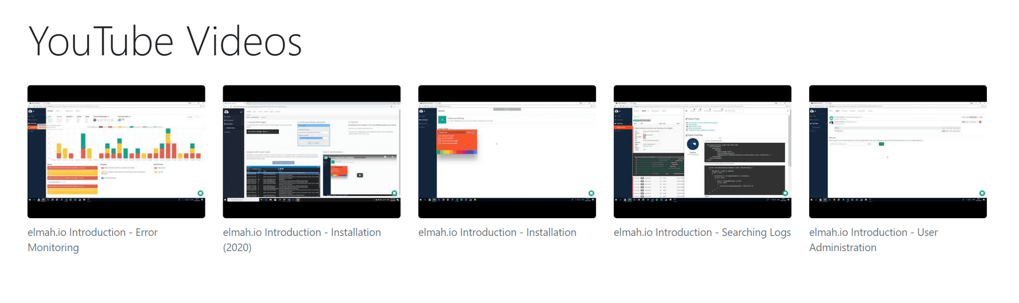 YouTube videos result
