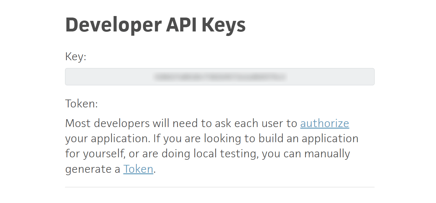 Developer API Keys