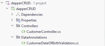 Create a DataAnnotations folder