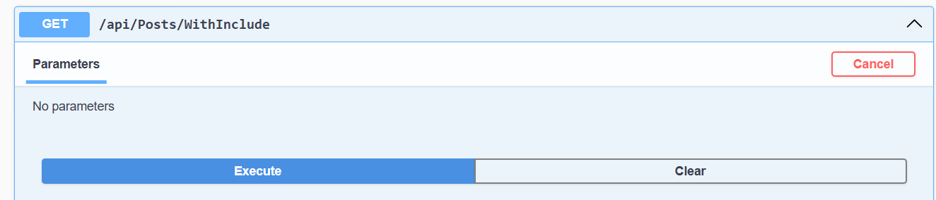 WithInclude endpoint