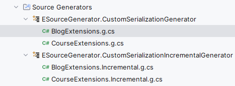 Expanded generators