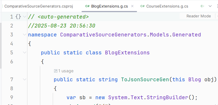 BlogExtensions class