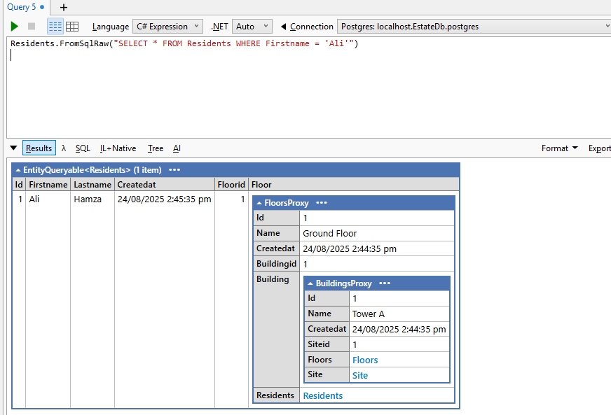 Running raw SQL statements