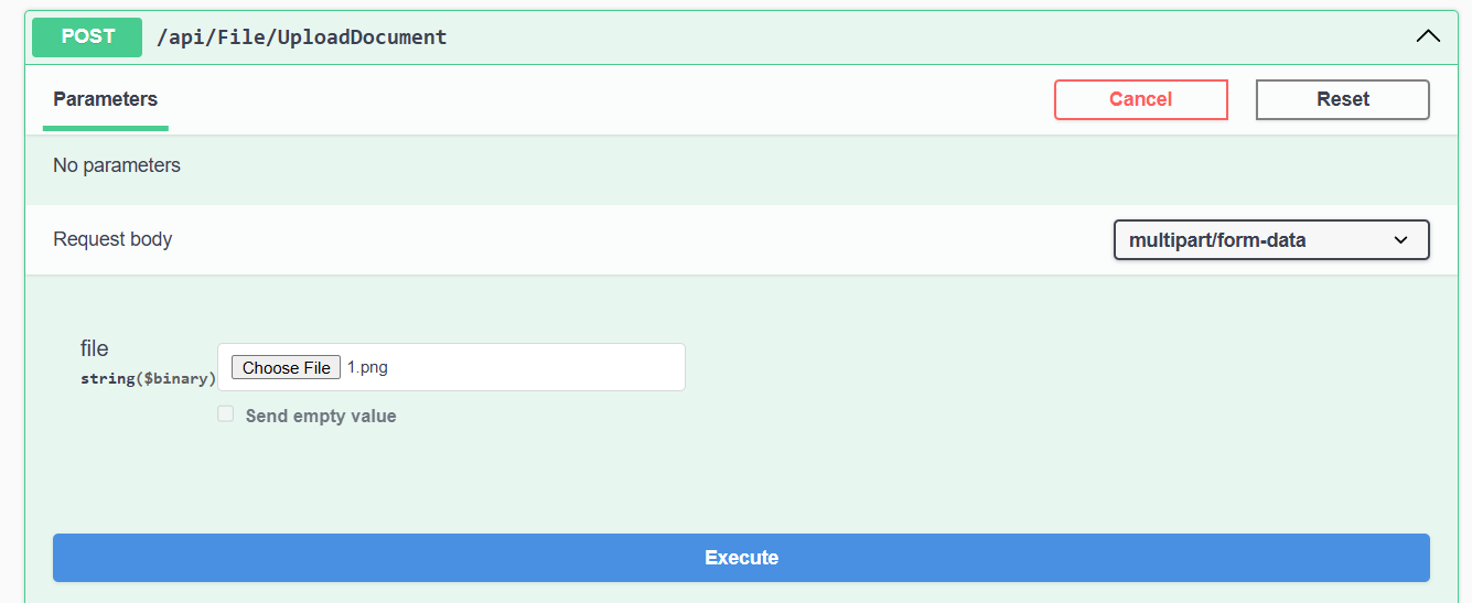 Upload invalid file