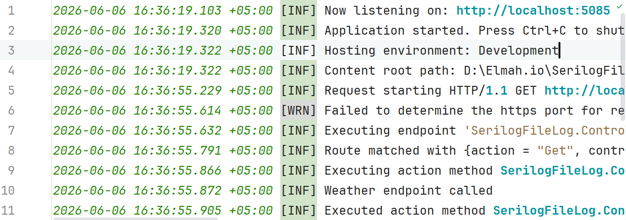 log file