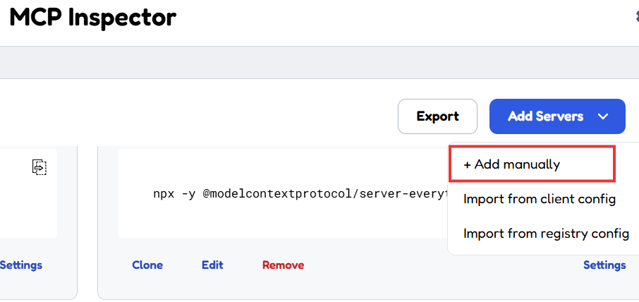 Adding a server