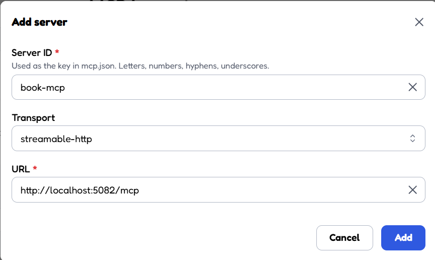 Adding server