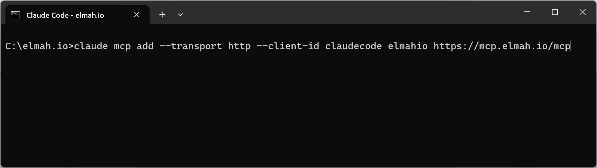 Add elmah.io MCP server to Claude Code