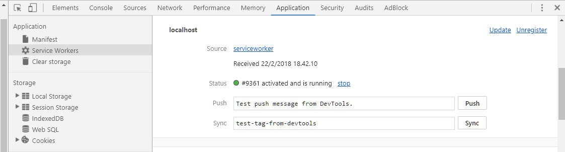 DevTool Applikation View