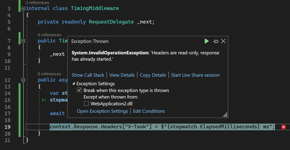 How to modify response headers in ASP.NET Core middleware