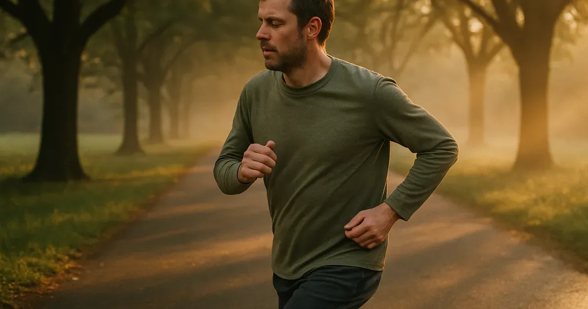 Person jogging outdoors as part of a sustained physical activity and weight management strategy