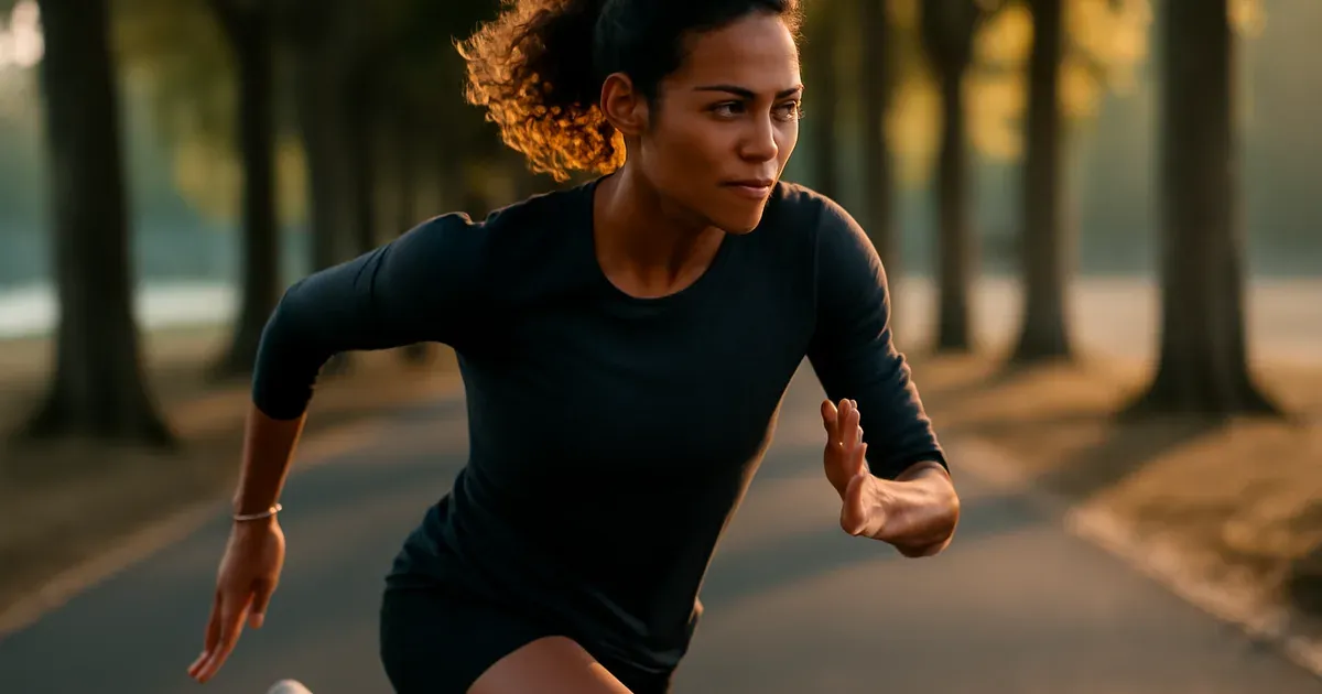 Person performing HIIT exercise outdoors showing gut health and body type exercise benefits